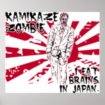 Kamikaze Zombie Poster