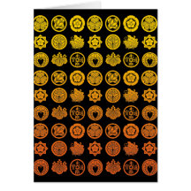 Kamon pattern 2 greeting card
