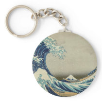 Kanagawa Wave by Katsushika Hokusai Keychains