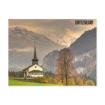 Kandergrund Switzerland Church Snowy Swiss Alps