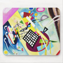 Kandinsky Black Grid Mouse Pad