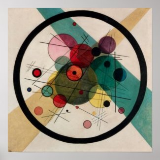 Kandinsky Circles in a Circle Painting Poster