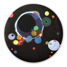 Kandinsky - Several Circles Ceramic Knob