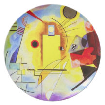 Kandinsky Yellow Red Blue Plate