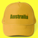 kangaroo australia logo yellow and green gifts hats