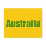 kangaroo australia logo yellow and green gifts postcard