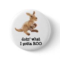 Kangaroo Collection Pinback Buttons