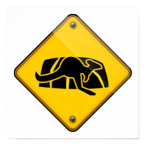 Kangaroo Crossing Sign posters