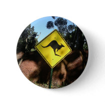 Kangaroo Crossing T-Shirts, Cards and Gifts! buttons by 50thbirthdaygifts Kangaroo Crossing T-Shirts, Cards and Gifts! buttons