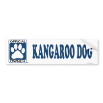 Kangaroo Dog Blue bumper stickers