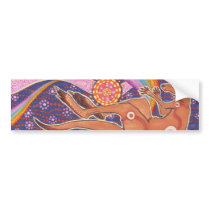 Kangaroo Dreaming the Dawn Bumper Stickers