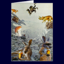 Kangaroo Holiday Card cards