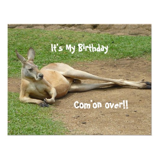 Kangaroo Invite Birthday Party