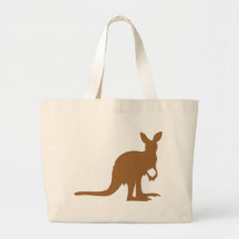 Kangaroo Kangaroos Australia Marsupial Art Animal Tote Bags