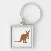 Kangaroo Kangaroos Australia Marsupial Art Animal Key Chains