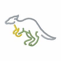 Kangaroo Outline embroidered shirts