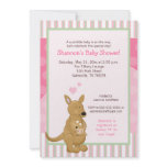 Kangaroo Pink Mommy Invitation