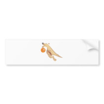 kangaroo playing basketball bumper stickers by doonidesigns kangaroo playing basketball bumper stickers