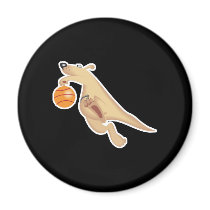 kangaroo playing basketball magnets by doonidesigns kangaroo playing basketball magnets