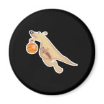 kangaroo playing basketball magnets