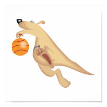 kangaroo playing basketball posters by doonidesigns kangaroo playing basketball posters