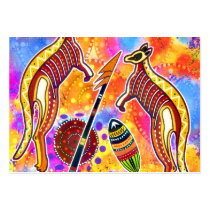 Kangaroo profile card business cards