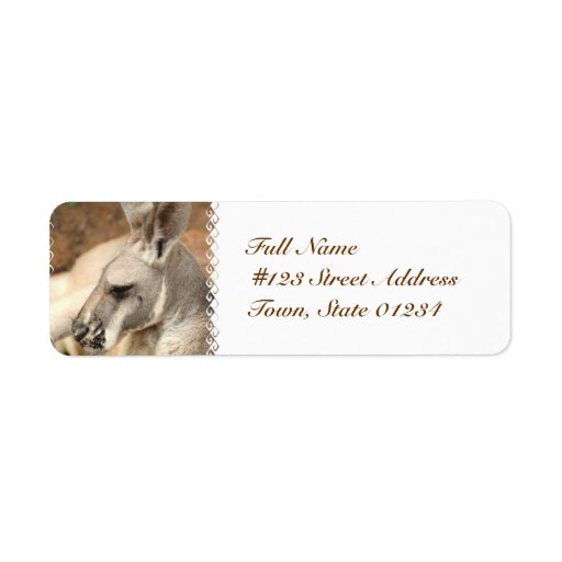 Kangaroo Profile Mailing Labels Zazzle