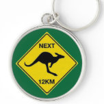 KANGAROO ROAD SIGN KEY CHAINS