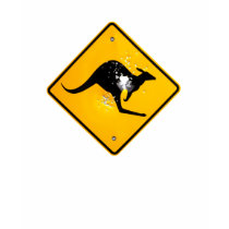 Kangaroo road sign t-shirts by PeterCulley Kangaroo road sign t-shirts
