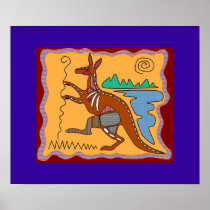 Kangaroo X-ray Art Poster