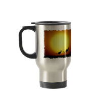 Kangaroos against the desert sun coffee mugs