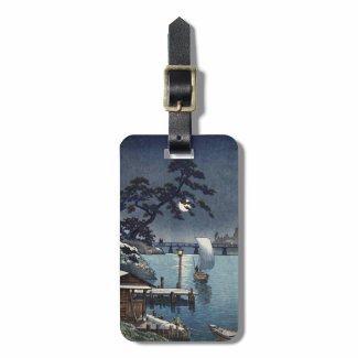 Kangetsu Bridge, Shimonoseki on Early Autumn Luggage Tags