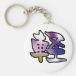 kanji art float key chain