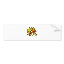 kanji art rescue bumper sticker