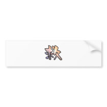 kanji art rescue bumper sticker