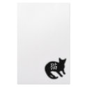 Kanji Cat black stationery