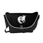 Kanji Cat white Courier Bags