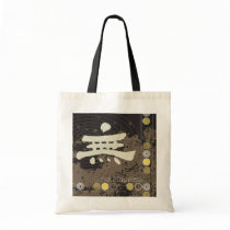 Kanji Design Nothingness Tote bags