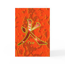Kanji: Fire - Greeting Card