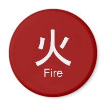 Kanji for fire T-shirt magnets