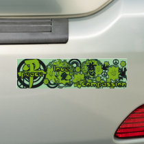Kanji for Peace-Love-Compassion Bumper Stickers
