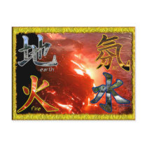 Kanji: Four Elements - Postcard