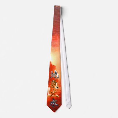 Kanji: Four Elements - Tie by bontondesigns