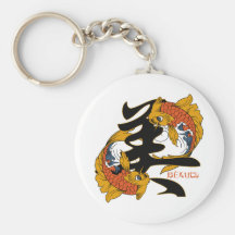 Kanji Koi Fish Beauty Keychain