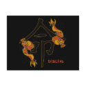 Kanji Koi Fish Destiny postcards by BuddhaGifts Kanji Koi Fish Destiny postcards