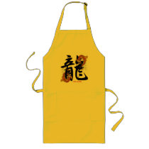 Kanji Koi Fish Dragon Apron