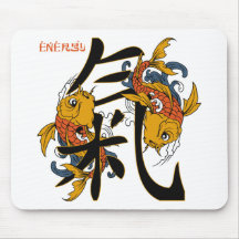 Kanji Koi Fish Energy Mouse Pads
