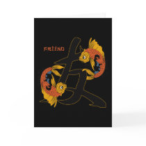 Kanji Koi Fish Friend cards by BuddhaGifts Kanji Koi Fish Friend cards
