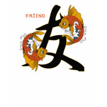 Kanji Koi Fish Friend t-shirts