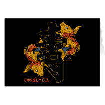 Kanji Koi Fish Longevity cards by BuddhaGifts Kanji Koi Fish Longevity cards